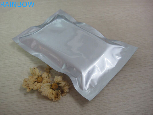 Kedap udara Stand Up Pouch Kemasan Foil Vertikal Perak Aluminium Foil Bag Dengan Ziplock Dan Spout