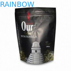 Stand Up Matt Aluminium Foil Coffee Bag Dengan Zipper, Brown Coffee Bags Food Bags