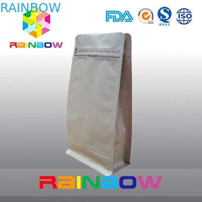 Buhul bawah berdiri tas ziplock untuk kemasan kopi dengan katup
