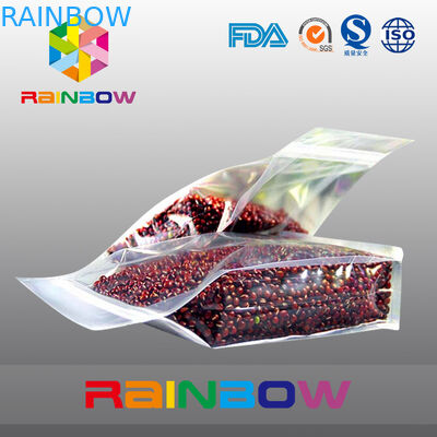 Kacang ziplock bawah plastik transparan / tas kemasan makanan