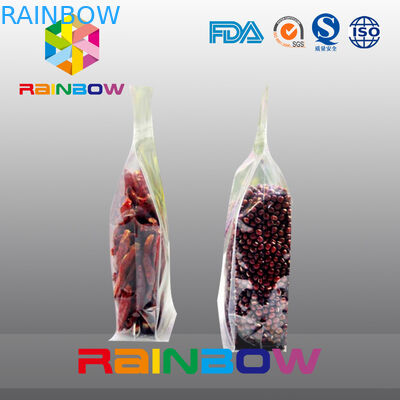 Kacang ziplock bawah plastik transparan / tas kemasan makanan