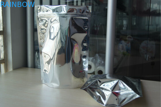Disesuaikan Ziplock Aluminium Polos Tas / Stand Up Foil Pouch Packaging