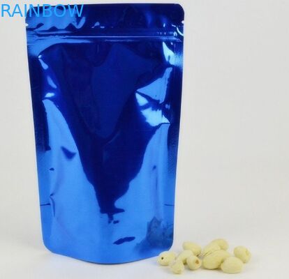 Disesuaikan Ziplock Aluminium Polos Tas / Stand Up Foil Pouch Packaging