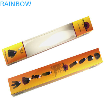 Kemasan Kotak Kertas Ekstensi Rambut Dengan Jendela Yang Jelas, Kotak Kertas Ekstensi Rambut