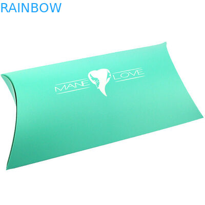 Pillow Box Hair Extension Paper Box Dengan Logo Cetak, Layanan Kustom Disediakan