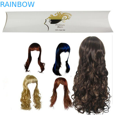 Kemasan Kotak Kertas Ekstensi Rambut Premium Dengan Logo Dicetak Dan Bentuk Bantal