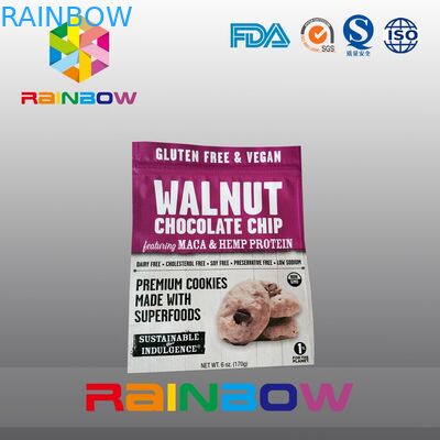 Matte Lembut Permukaan Kantong Plastik Kemasan Cookies Doypack Ziplock Bags