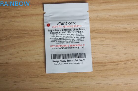 Pupuk Ziplock Putih Bersinar Kecil Kemasan Tas Self Seal Plastik Cocok Untuk Tanaman Tumbuh