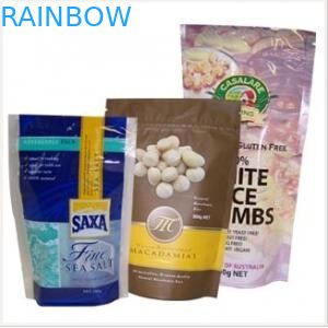 Resealable Zipper Plastic Pouch Packaging Bag Untuk Cookies / Cracker Packaging Bag