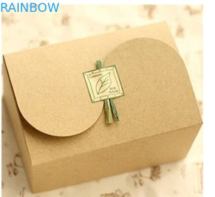 Kotak Kertas Kraft Coklat Polos Untuk Kemasan Hadiah, Pencetakan Disesuaikan