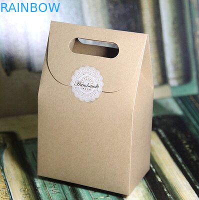 Kotak Kertas Kraft Coklat Polos Untuk Kemasan Hadiah, Pencetakan Disesuaikan