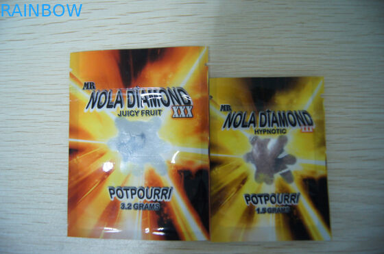 Germany Herbal Incense Packaging Ziplock Bags / New Zealand Potpourri Bag Dengan Top Filling