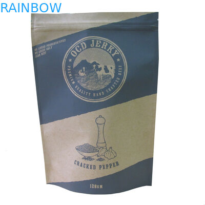 Kemasan Tas Makanan Ringan Reclosable Walnut / Chesnut Packaging Bag Untuk Makanan Kering