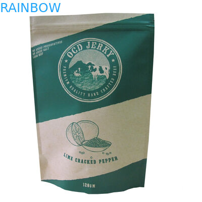 Kustom Dicetak Almon Kraft Kertas Kemasan Tas Kemasan Makanan Kering