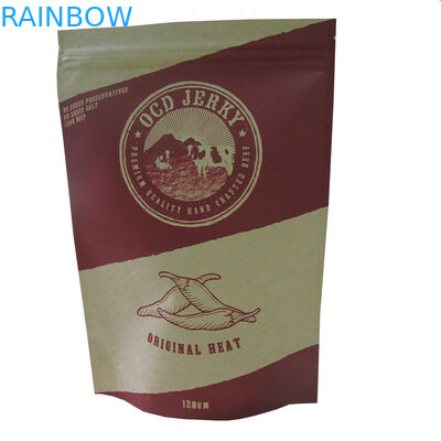 Ractangle Printed Beef Jerky Snack Bag Kemasan untuk Kacang, Kacang