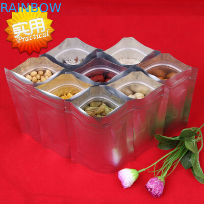 Foil Kantong Plastik Laminasi Kemasan Tas Mylar Ziplock Reclosable Red Mylar Zipper Bag