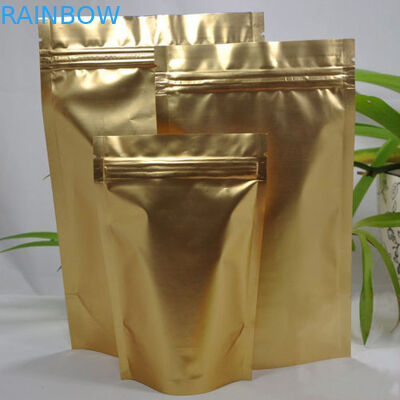 8 Cm X 13cm Ganda Wajah Emas Aluminium Foil Stand Up Zip Lock Pouch Packaging