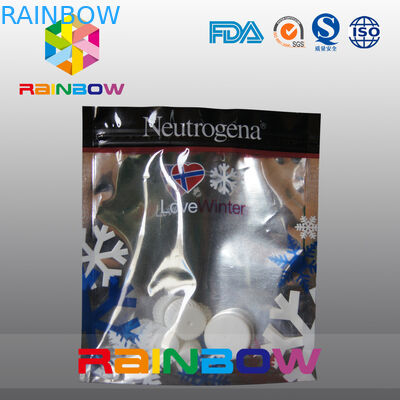 Body Mist &amp; Lotion Alumunium Foil Kembali Dan Clear Depan Cosmetic Pouch Doypack