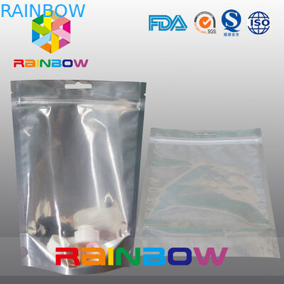 Body Mist &amp; Lotion Alumunium Foil Kembali Dan Clear Depan Cosmetic Pouch Doypack