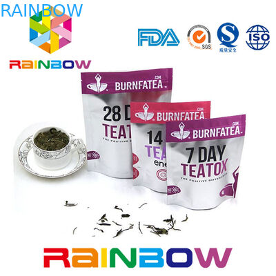 Biodegradable Stand Up Tea Pouch Mylar Ziplock Laminated Tea Packing Bag