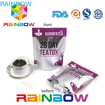 Biodegradable Stand Up Tea Pouch Mylar Ziplock Laminated Tea Packing Bag