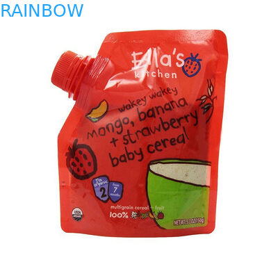 Doypack Reusable Baby Food Pouches BPA Gratis Dengan Corner Spout