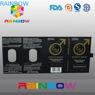 Efek 100% ERECT-MEN Sex Pill Kemasan Kotak Kertas Dengan Desain Kartu Disesuaikan