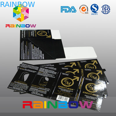 Efek 100% ERECT-MEN Sex Pill Kemasan Kotak Kertas Dengan Desain Kartu Disesuaikan