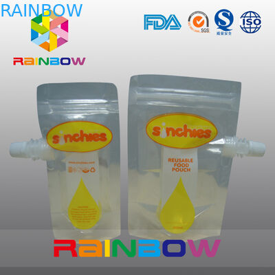 Stand Up Liquid Juice Pouch, resleting minum kantung gravure printing