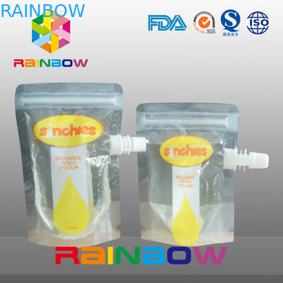 Stand Up Liquid Juice Pouch, resleting minum kantung gravure printing