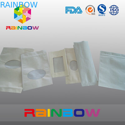 Brown Kraft Paper Bag Stand Up Packaging Bag Dengan Zipper, Ziplock Bag Untuk Permen / Makanan