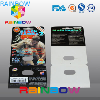 Kartu Blister Kertas Kemasan Kertas Kartu Disesuaikan Untuk Pil Seksual