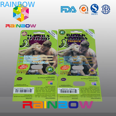 Kartu Blister Kertas Kemasan Kertas Kartu Disesuaikan Untuk Pil Seksual