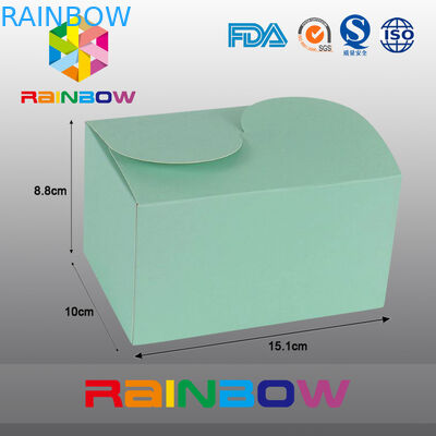 Kotak Kertas Kraft Hijau Untuk Kemasan Hadiah, Pencetakan Disesuaikan Dan Ukuran