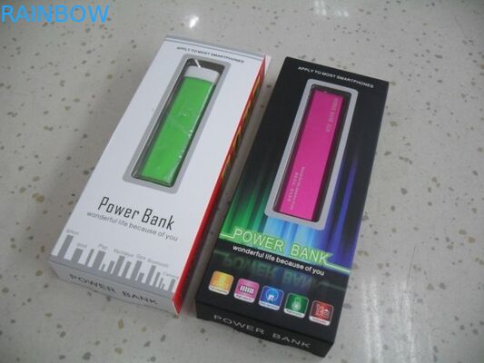 Desain Disesuaikan Lipat Menyerahkan Kotak Kertas Kemasan Dengan Jendela Untuk Power Bank