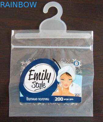 Kantong Plastik Seal Grip Colthes Bening Dengan Gantungan / Geser Ritsleting