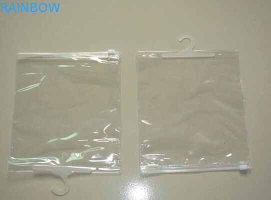 Kemasan Kantong Plastik PE Ziplock Dengan Hook / Underwear Underwear Clear Bag