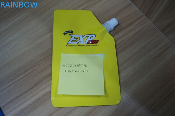 Kemasan Kantong Stand Up Spout Standout Dengan Tas Kemasan Minyak Pelumas Samping Samping