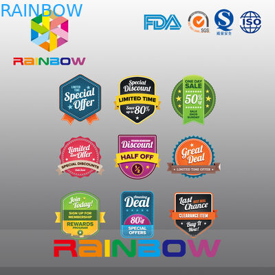 Kertas Magnet Stiker Kertas Label, Label Anggur Layar Sutra Tidak Teratur Untuk Makanan Kesehatan