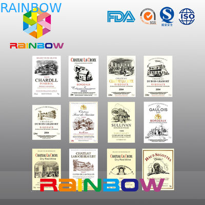 Kertas Magnet Stiker Kertas Label, Label Anggur Layar Sutra Tidak Teratur Untuk Makanan Kesehatan