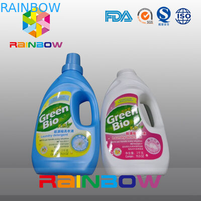 Botol Plastik Tahan Air Stiker Perekat Diri Menyusut Lengan Label Untuk Botol Deterjen Cair