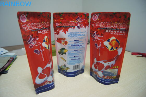 Jelas Dicetak Stand Up Zip Lock Aluminium Foil Ikan Umpan Pet Kemasan Makanan Kantong