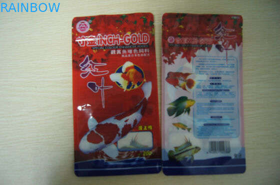 Jelas Dicetak Stand Up Zip Lock Aluminium Foil Ikan Umpan Pet Kemasan Makanan Kantong