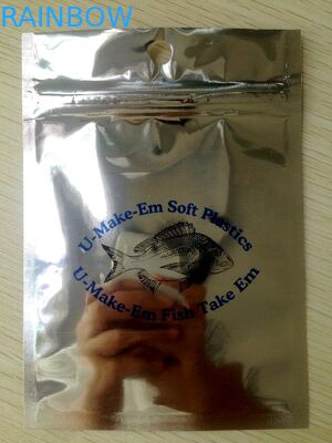 Plastik Kembali Seal Ikan Lure Kemasan Panas Seal Pet Food Bag Cetak Kustom