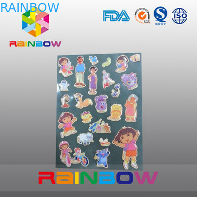 Warna-warni Jelas Tidak Teratur Ekonomi Label Kertas Kustom Didaur Ulang Botol / Kantong Plastik