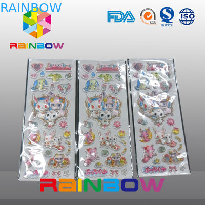 Warna-warni Jelas Tidak Teratur Ekonomi Label Kertas Kustom Didaur Ulang Botol / Kantong Plastik