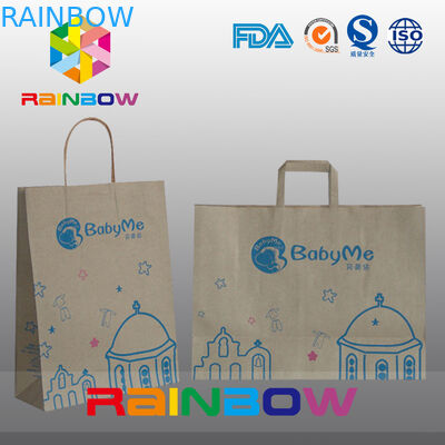 Dicetak Tas Kertas Disesuaikan Warna-warni Hadiah Tas Kertas Untuk Kain / Sepatu