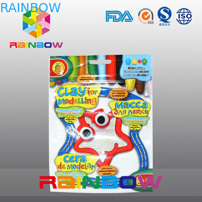 Logo Kustom Coloful Three Side Seal Kemasan Kantong Plastik Bening Untuk Permen / Makanan Ringan