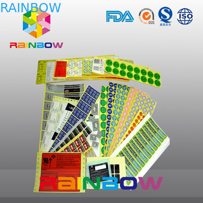 Kustom Dicetak Warna-warni Menyusut Lengan Label Kertas Perekat Diri Label Makanan Laminasi