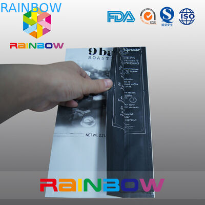 Disesuaikan Desain Aluminium Foil Coffee Pouch / Side Gusset 5lb Coffee Bag Dengan Valve